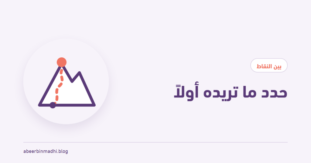 غلاف مقالة حدد ما تريده أولاً